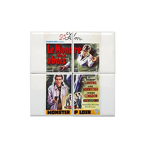 Poster cinéma vintage en faïence Le Monstre aux Abois pour sublimer votre salon rétro chic