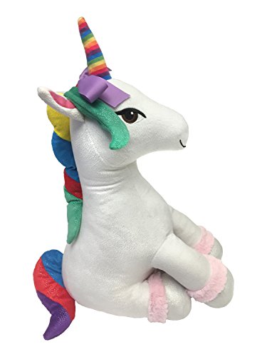Image of Jay Franco JoJo Siwa Unicorn Plush Toy, 23 Inch Pillow Buddy, Soft Polyester, Rainbow Unicorn Character for Kids Bedroom, Playroom & Cuddling