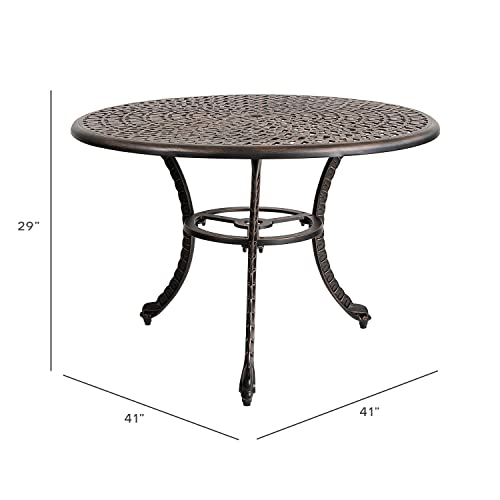 Kinger Home 5-Piece Outdoor Patio Dining Set For 4 Cast Aluminum Patio Furniture Set Table And Chairs Set Of 4 Wth Cushions #TOP7