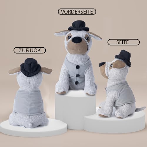 Forecronic Niedlicher Türstopper, dekorativer Türstopper für Zuhause und Büro, gewichteter Türstopper in Tierform, dekorativer Türstopper aus Stoff – Hund