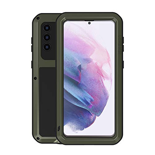 Kowauri for Galaxy S21 Plus Case,Super Shockproof Silicone Aluminum Metal Gorilla Glass Armor Tank Heavy Duty Sturdy Protector Cover Hard Case for Samsung Galaxy S21 Plus 5G 6.7 inch 2021 (Green) Kowauri for Galaxy S21 Plus Case,Super Shockproof Silicone Aluminum Metal Gorilla Glass Armor Tank Heavy Duty Sturdy Protector Cover Hard Case for Samsung Galaxy S21 Plus 5G 6.7 inch 2021 (Green)