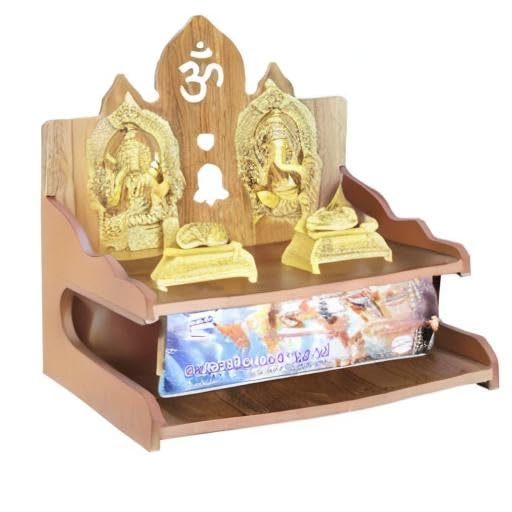 Image of Wooden Beautiful Plywood Mandir Pooja Room Home Decor Office OR Home Temple Wall Hanging Product (3)