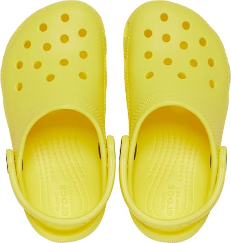 Image of Crocs Unisex Kid's Classic Clog T, Cyber Yellow, 10 UK Child