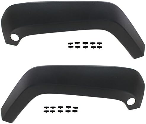 For CAPA 07-18 Wrangler Front Fender Flare Wheel Opening Molding Trim SET PAIR