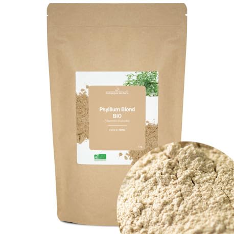 Psyllium blond BIO (téguments en poudre) - riche en fibres - 1kg