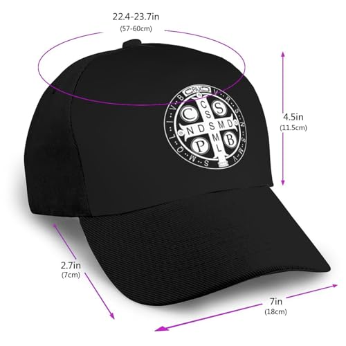 Cross of Saint Benedict Bonnets Curved Brim Mesh Baseball Cap Casual Sun Hat Unisex2