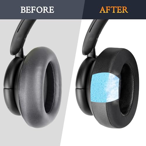 Image of SOULWIT Cooling Gel Earpads Replacement for Anker Soundcore Life Q30 /Q35 Headphones, Ear Pads Cushions with Ice Silk Fabric, High-Density Noise Isolation Foam - Black