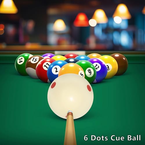 Billiard Training Cue Ball with Dots Practice Cue Ball, 2Pcs Standard Size 2-1/4" Pool Table Balls with Billiard Table Accessories for Beginner - Image 5