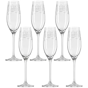Leonardo Chateau Sekt-Gläser, Sekt-Kelch mit gezogenem Stiel, spülmaschinengeeignete Prosecco-Gläser, 6-er Set, 200 ml, 061590