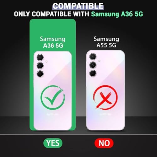 Image of ShieldTech Crystal Clear Back Case Cover Compatible with Samsung Galaxy A36 5G | Hard PC & TPU | Wireless Charging Compatible Case Cover for Samsung Galaxy A36 5G / Samsung Galaxy A36 5G | Transparent