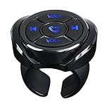 Wireless Media Button - Smooth Touch Remote Control Car Steering Wheel, Bluetooths Remote Controller | Multimedia Music Remote Control with Range of Up to 30 Feet for Songs Selfie Compatible