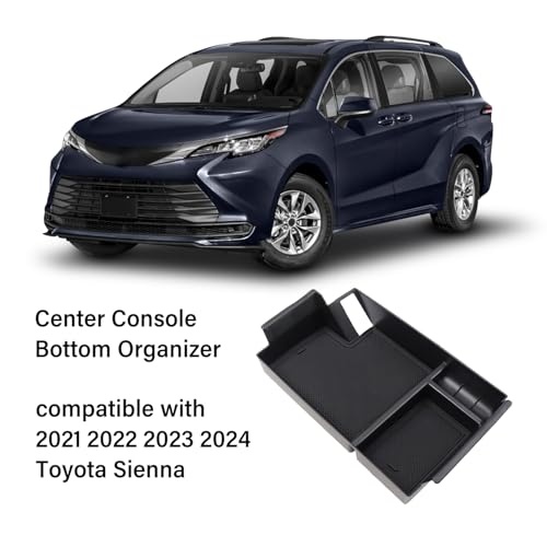 GZZTORES Center Console Organizer Tray Compatible with 2021 2022 2023 2024 Sienna Car Armrest Storage Insert Box Organizer Holder Accessories (3 Storage Compartments) - Thumbnail 4