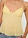Princess Polly Zami Lemon Yellow Sheer Mesh Lace Detail Plunging Pleat Top