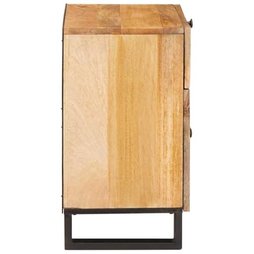 Table de chevet en bois noble de mangue massif commode de nuit durable - 6