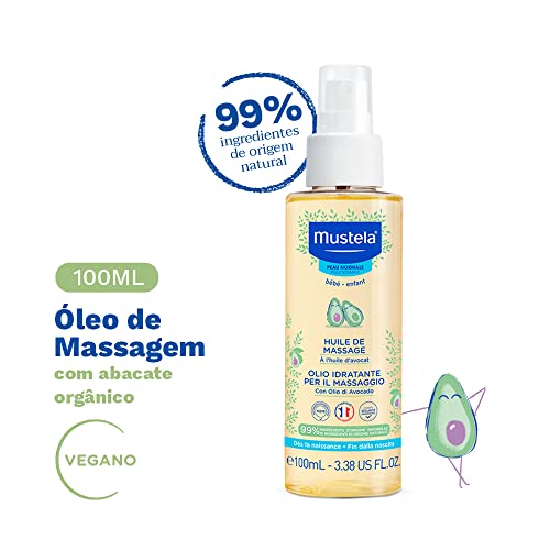 Kit Chá de Bebê Mustela Gel Lavante 200ml, Óleo de Massagem 100ml e uma Escovinha de Cabelo para Rec