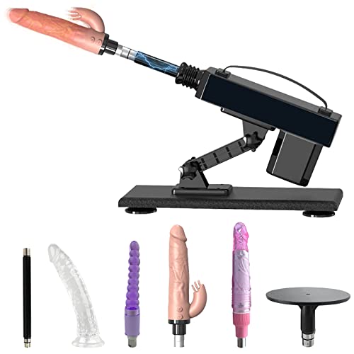 2023 Neue Fickmaschine Automatische Sexmaschine mit 6 3XLR-Aufsätzen für Frau,Männer und Paare,Masturbator Sex Maschine Frauen Mann mit Zunge Dildo Vibrator,Dildo Saugnapf Adapter,Anal Dildo