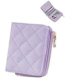 Funktional Tragbar: Mit einem Gewicht unter 70g und den Maßen 10.3 × 8.5 × 1.5 cm ist diese Mini Bifold Geldbörse für Damen extrem leicht. Der Ein-Knopf-Druckverschluss und der glatte Reißverschluss sorgen für reibungsloses Öffnen und Schließen – ideal für Jeans-Taschen, Handtaschen oder auf Reisen.