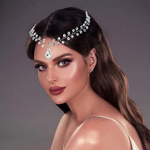 Sayelo Bridal Head Chains Crystal Wedding Headdress Beautiful Fashion Head Jewelry Hair Decoration