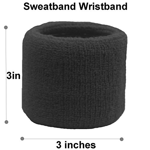 Kenz Laurenz Sweat Wristbands Wrist Bands Sweatbands - Sweatband for Women Men Basketball Head Sweat Band Sets Girls Yoga Sports Headbands Kids Headband Boys Hair Working Out Running Hairbands2