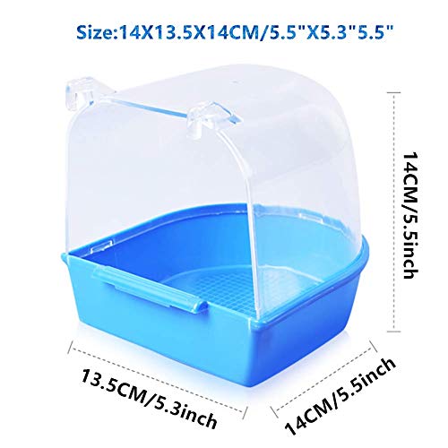 Bird Bath for Cage, Parrot Bird Bath, Hanging Bath for Bird Pet Birds Cage Hanging Accessory Bowl Birdbath Pet Birds Cage Hanging Bathtub Small Bird Water Bath Tub