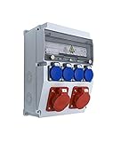 2 x MCB – Disyuntor K60N-C16-3C 16A unipolar / 2 x barra de puente RCCB 4P + MCB / SPD 4P + MCB 3P, 10 mm2, 12M KDN363F