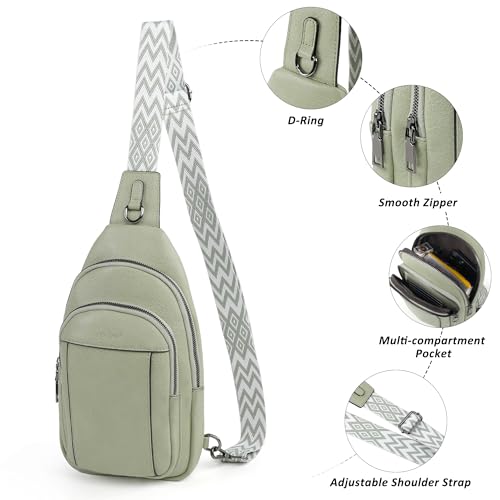 Image of TANTOMI Small Sling Bags for Women, Leather Cross body Purses Bag for Daily Travel Leisure Sport Fanny Packs with Adjustable Strap