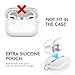 AhaStyle 3 Pairs AirPods Pro Ear Hooks Covers [Added Storage Pouch] Anti-Slip Ear Covers Accessories Compatible with Apple AirPods Pro (White)
