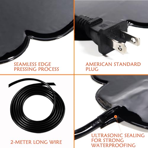 Deicer BirdBath de 250 W para exterior no inverno, aquecedor de banho submersível atualizado para pá