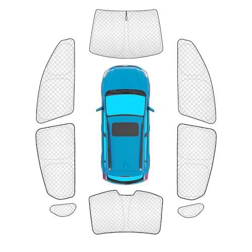Image of KMF 8pcs Thicken Full Sun Shades for Subaru Crosstrek 2018-2023 Accessories, Car Window Covers Sunshade for Windshield Side Rear, UV Block and Blackout Privacy for Camping Outdoor