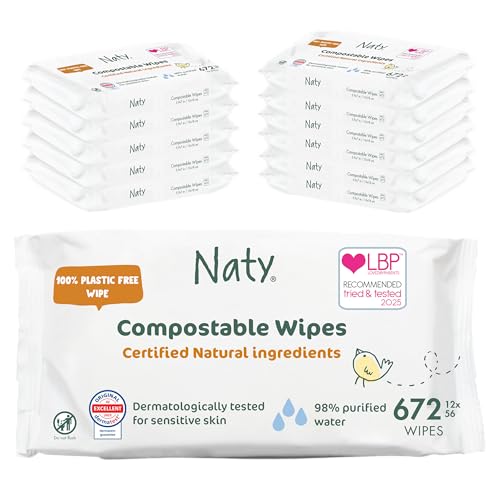 Nature Babycare Eco-Sensitive Wipes, Fragrance-Free,56 wipes (Pack of 12)