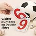 TopTie 2 Sets Tennis Score Keeper Visible 0-9 Double Sides Flip Scoreboard Numbers-Black/White-4 x 7 Inch
