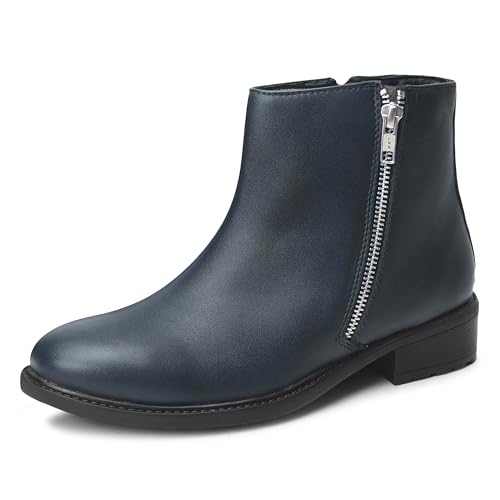 Image of CLOG LONDON Ankle Boots for Women With Side Zipper | Fashionable and Comfortable Boots for Casual and Office Wear