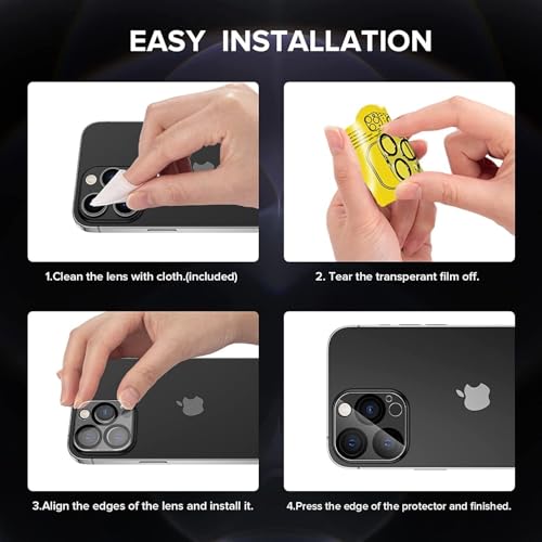 Image of HPTech Back Camera Lens Protector for Realme 15 5G (1 Pack) - 3D Premium Tempered Glass Camera Guard, Scratch Resistant, Ultra Clear, Black - Easy Installation, Anti-Fingerprint, HD Protection