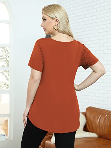 Image of BELAROI Women Plus Size Tops V-Neck Tunics Shirts