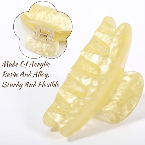 Set de 2 pinzas acrílicas de garra 3 pulgadas para cabello miniatura 4