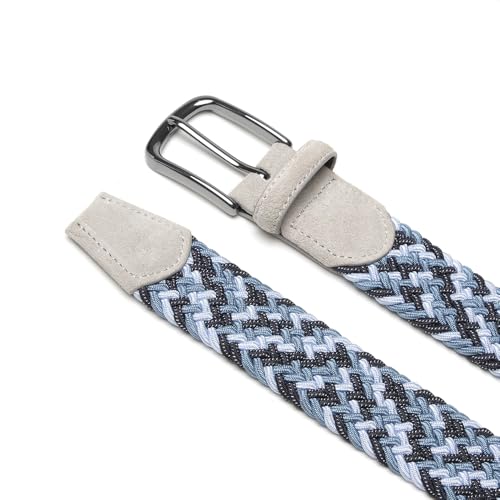 Image of Fabio Valenti Canvas Elastic Fabric Woven Stretch Braided Belts for Men Women Junior with Multicolored /Full Sizes