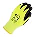 Better Grip BGWANS Safety Winter Insulated Double Lining Rubber Coated Work Gloves, 3 Pairs/Pack (Large, Hi-Vis Lime)