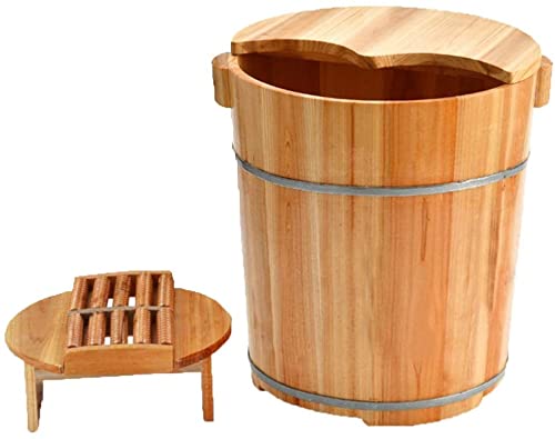 Bassin de pédicure en bois naturel pour bain des pieds relaxant à la maison