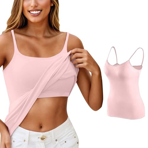 Caraco avec soutien-gorge intégré pour femme en coton uni et bretelles réglables