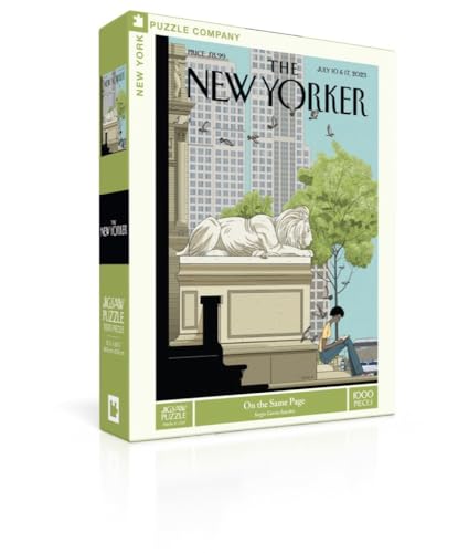 New York Puzzle Company - New Yorker On The Same Page - 1000 Piece Jigsaw Puzzle for Family Game Nights by Sergio García Sánchez