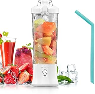 Portable Blender for Shakes and Smoothies, VKYOZVA Rechargeable Type-C Personal Size Blender with Travel Lid for Travel Outdoor Gym Office, 21Oz Waterproof Mini Blender