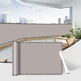 Sunnylaxx Frangivisto per Balcone 70x500cm Protezione，Copri Ringhiera Balcone，Impermeabile & Protezione UV–Schermi Privacy con Occhielli Taupe