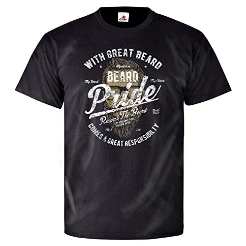 T-shirt de coiffeur Beard Pride #25821 style années 50 noir : le cadeau idéal en 5XL