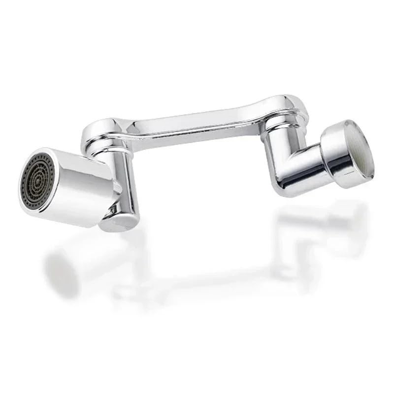 Robinet d'extension rotatif multifonctionnel à 1080° - Pulvérisateur à double effluent - Bras de robot aérateur mousseur pour évier de cuisine et salle de bain (mode unique 1080)