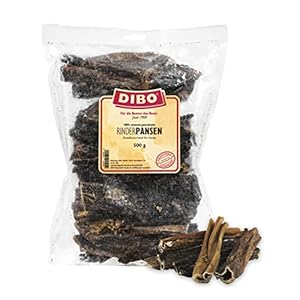 DIBO Rinderpansen, 500g, der kleine Naturkau-Snack oder Leckerli für Zwischendurch, Hundefutter, Qualitätskauartikel ohne Chemie