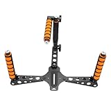 RENDIMIENTO ANTISHAKE: el marco de aleación de aluminio contrarresta eficazmente los apretones de manos, lo que garantiza imágenes uniformes y estables. El cojín de hombro distribuye uniformemente el peso del equipo durante el uso a largo plazo.