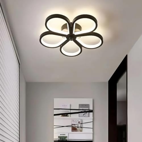 Image of Modern Dimmable LED Ceiling Light | Flush Mount Black Fixture with 3 Color Modes | Adjustable Brightness for Bedroom, Living Room & Dining Room (Ceiling Light (807))