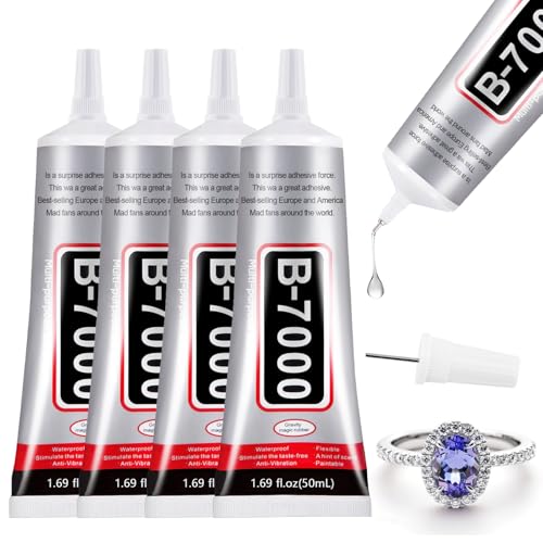 Image of 4 PCS 50ml B7000 Glue Clear with Precision Tip, Bedazzling Glue, Rhinestone Glues, Craft Glues, Jewelry Making, Nail Art, DIY, Makeup, Shoes