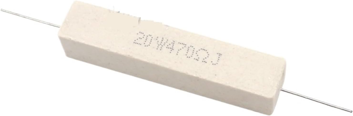 2pcs 20W 5% Cement Resistor Power Resistance 0.1-10K 0.1R 0.5R 10R 50R 0.22 0.33 0.5 1 2 5 8 10 20 22 30 50 100 1K 1.5K 2K ohm(0.47R)