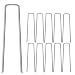 MySit 100x 12 Inch Garden Stakes Garden Staples 11Ga Tent Stakes, Heavy Duty Galvanized Steel Landscape Stakes Lawn Staples Rust Resistant Fence Anchors ...
